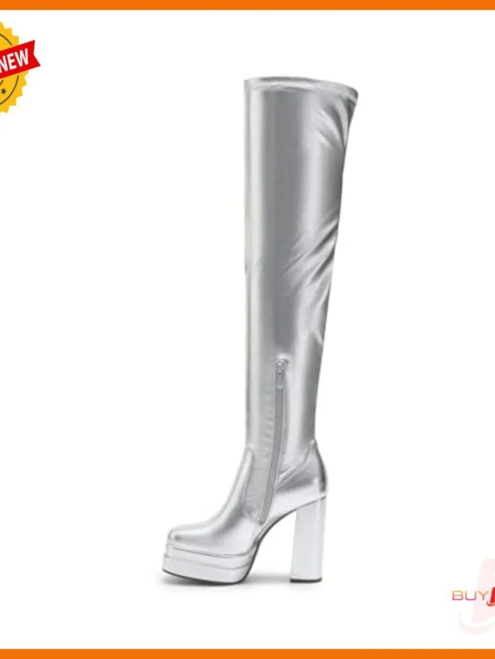 Women's Platform Over The Knee Boots Chunky Heel Square Toe Y2K Style